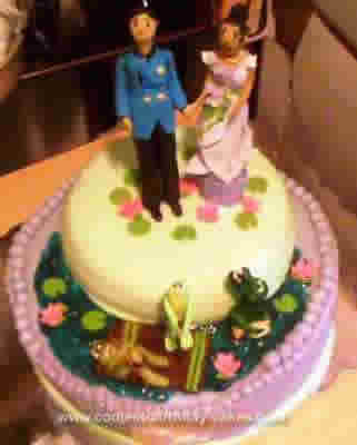 Homemade Princess and the Frog Birthday Cake