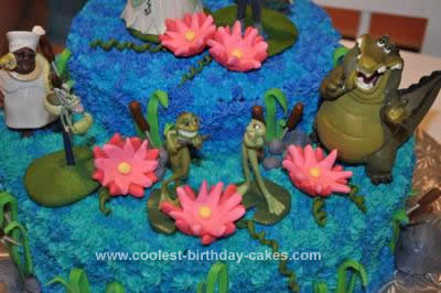Homemade Princess and the Frog Cake