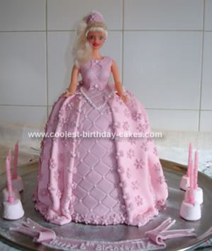 Homemade Princess Barbie Cake