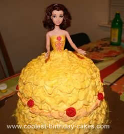 Homemade Princess Belle Cake