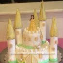 Homemade Princess Belle Castle Cake