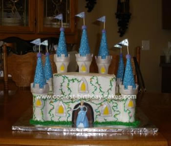 Homemade Princess Birthday Castle Cake