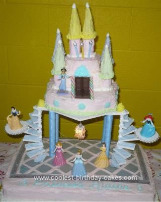 Homemade  Princess Castle and Ballroom Cake
