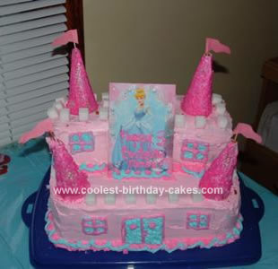 Homemade Princess Castle Cake