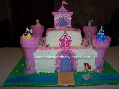 Homemade  Princess Castle Cake