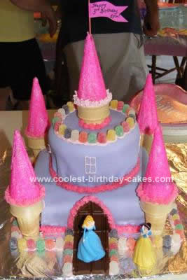 Homemade Princess Castle Cake Design
