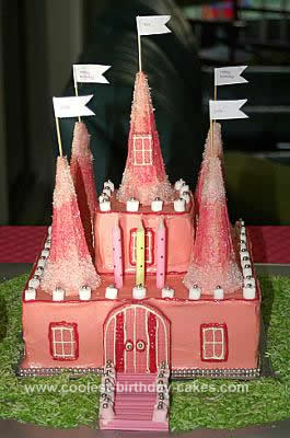 Homemade Princess Castle Cake Design