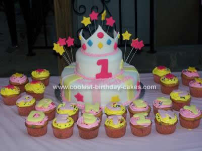 Homemade Princess Crown Birthday Cake