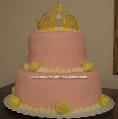 Homemade Princess Crown Birthday Cake