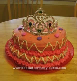 Homemade Princess Crown Cake