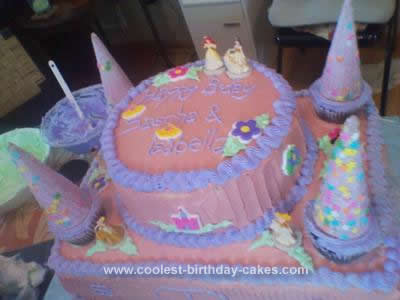 Homemade Princess on Castle Birthday Cake