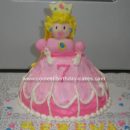 Homemade Princess Peach Birthday Cake