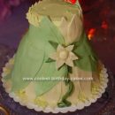 Homemade Princess Tiana Dress Cake