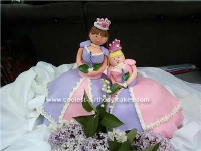 Homemade Princesses Birthday Cake