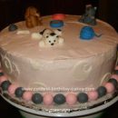 Homemade Puppy and Kitten Birthday Cake