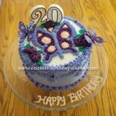 Homemade  Purple Butterfly Cake