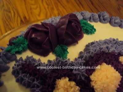 Homemade Purple Butterfly Cake