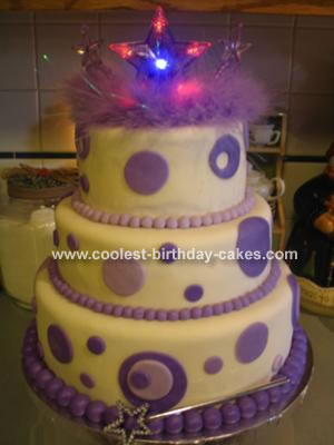 Purple Dot Tiara Cake