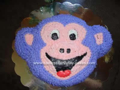 Homemade Purple Monkey Cake Idea