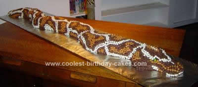 Homemade Python Snake Cake