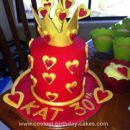 Homemade Queen of Hearts Cake