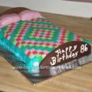 Homemade Quilt and Bed Birthday Cake Design