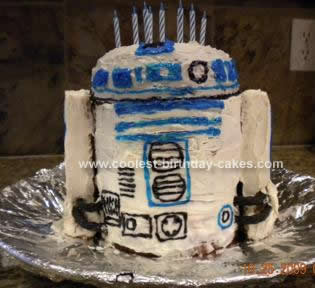 Homemade  R2 D2 Cake