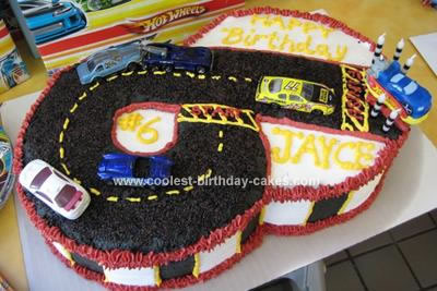 Homemade Race Car Track Birthday Cake