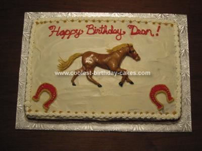 Homemade Hand Crafted Race Horse Cake
