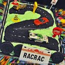 Homemade Race Track 2nd Birthday Cake