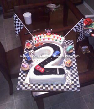 Homemade Race Track Birthday Cake