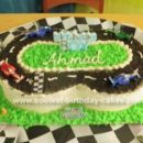 Homemade  Race Track Cake 1st Birthday Cake
