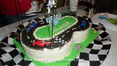 Homemade  Race Track Cake 1st Birthday Cake