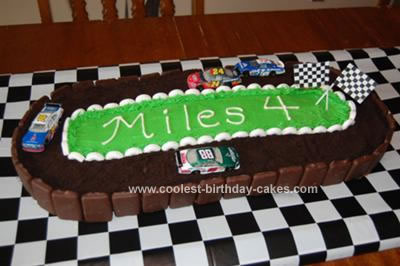 Homemade  Race Track Cake