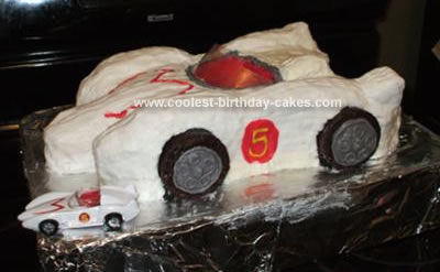 Homemade Racer Race Car Birthday Cake