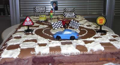 Homemade Racetrack Birthday Cake