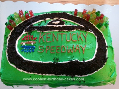 Homemade Racetrack Birthday Cake Design