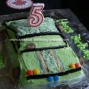 Homemade Green Racing Car Cake 34