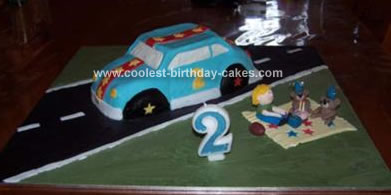 Homemade Racing Car Cake