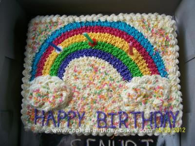 Homemade Rainbow Cake
