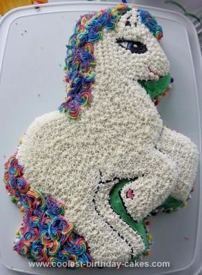 Homemade Rainbow Pony Cake
