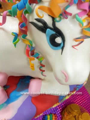 Homemade Rainbow Unicorn Cake