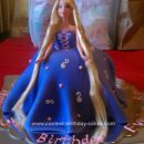 Homemade Rapunzel Barbie Birthday Cake