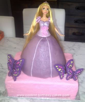 Homemade Rapunzel Birthday Cake