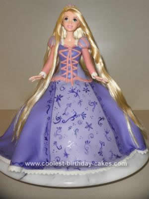 Homemade Rapunzel from Tangled Cake