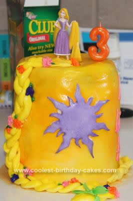 Homemade Rapunzel Lantern Birthday Cake