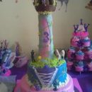 Homemade Rapunzel Tangled Castle Cake