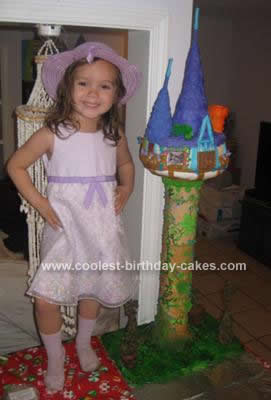 Homemade Rapunzel Tangled Tower Birthday Cake