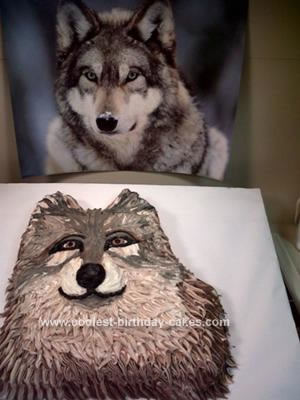 Homemade Realistic Wolf Cake