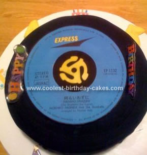 Homemade Record Birthday Cake